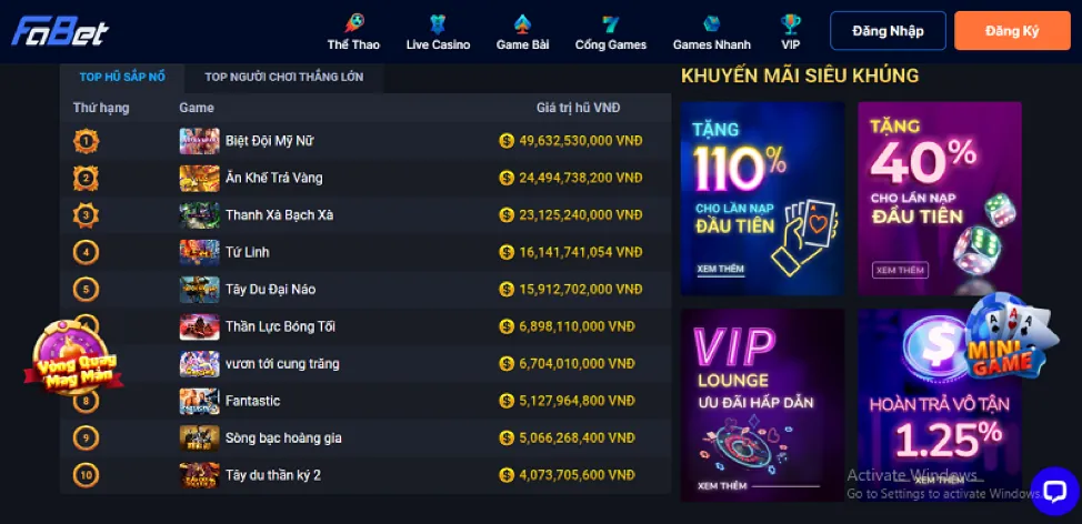 Khuyến mãi nạp tiền lần đầu 777king99